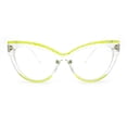 thumbnail image 5 of Oversized Thick Cat Eye Blue Light Filter Magnifying Reading Glasses [+2.0 - Clear Green Glitter], 5 of 8