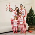 thumbnail image 6 of Onlypjs Family Matching Christmas Pajamas Set – Red & White Striped Santa and Snowman Holiday Sleepwear for Women, Men – Festive Winter Loungewear, 6 of 6