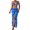 Blue, variant on Women's Three Piece Swimsuit Set Floral Print Split Skirt Straps Sexy Two Piece for Beach Vacation,Blue,L
