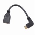 thumbnail image 1 of Mini To Cable 0 5Ft 90 Degree Right Angle Mini,1* -to--Cable,Black, 1 of 6
