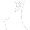 thumbnail image 3 of Bling Jewelry Womens Classic Faux White Pearl Cabochon Bezel Oval Clip On Earrings for Non Pierced Ears 14K Gold Plated, 3 of 5