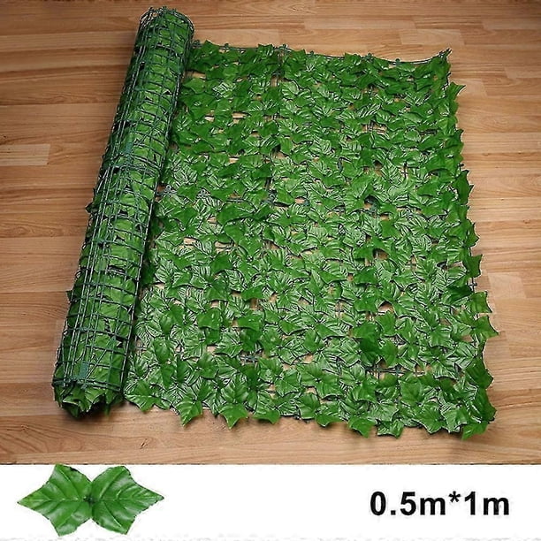 0.5 X 1m Light Sweet Potato Leaf Artificial Hedge Privacy Screen Faux Leaf Fence Garden Yard