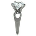 thumbnail image 4 of Luxe Jewelry Designs Women's High Polished Stainless Steel Engagement Ring with AAA Cubic Zirconia -, 4 of 4