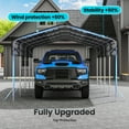 thumbnail image 4 of TIME RAY 12x20 Ft Carport, Heavy Duty Metal Car Port, All-Weather Protection, Easy Assembly for Cars, Trucks, Boats, Tractors, and Outdoor Storage, 4 of 8