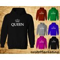 thumbnail image 2 of Best Party Queen Crown Women's Hoodie Long sleeve Sweatshirt Soft and Comfy Hoodie, Lightweight Hoodie Color Irish Green Medium, 2 of 3