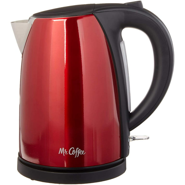 Mr. Coffee Stainless Steel Electric Kettle, Red 