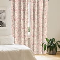 thumbnail image 3 of Ambesonne Cherry Blossom Window Curtains, Hitoe Sakura, Each 28" W x 84" L, Dried Rose and Beige, 3 of 5