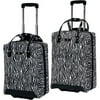 2-Piece Frameless Feather Lite Luggage Set, Zebra