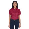 thumbnail image 2 of Harriton Easy Blend Short-Sleeve Twill Shirt with Stain-Release (M500SW) Wine, 3XL, 2 of 3