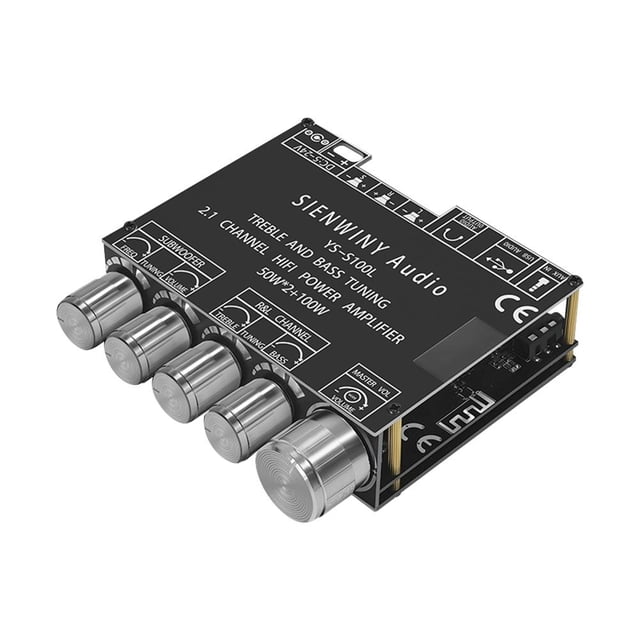 Módulo amplificador de audio 2.1 de 3 canales 50WX2 100W CS8673E compatible con Bluetooth