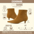 thumbnail image 3 of Cushionaire Barbi Women's Kitten Heel Dress Bootie – Soft Vegan Leather, Memory Foam Padded Insoles and Back Zipper, Spring Boots for Women, 3 of 15