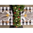 thumbnail image 6 of Contemporary Home Living Textured Buffalo Check Cotton Placemats - 19" - White and Black - Set of 6, 6 of 8