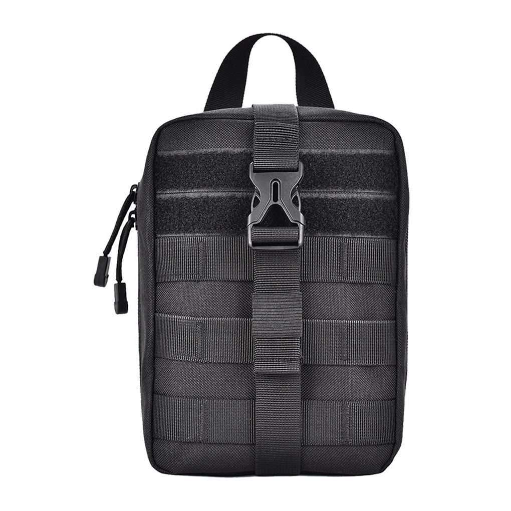 Outdoor Storage Bag Hunting Camping Hiking Survival Accessories Waist Pouch Fishing Mountaineering Pocket Oxford Cloth Pack Black