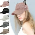 thumbnail image 1 of Gorra de béisbol de malla de poliéster | Gorro de sol de punto transpirable para deportes al aire libre, viajes, caminatas | Ajustable 56-58cm | Diseño ligero y duradero | Unisex | Blanco, Gris, 1 of 5