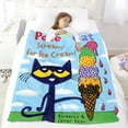 thumbnail image 5 of Pete the Cat-Anti-Pilling Flannel Blanket Soft Lightweight Plush Fuzzy Cozy Luxury Blanket for Home and Kitchen Use – Perfect for Kids and Adults 60"*79"(150cm*200cm), 5 of 6