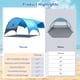thumbnail image 4 of Carpa de playa Flycoop, 230 x 150 x 135 cm, con protección UV, color azul, 4 of 9