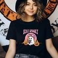 thumbnail image 3 of Stay Spooky Ghost Shirt | Cute Pink Halloween T-Shirt for Women, Ash, Size L, 3 of 6
