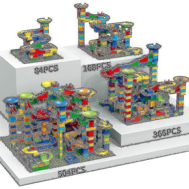 84-504 pieces small size marble race running building blocks maze