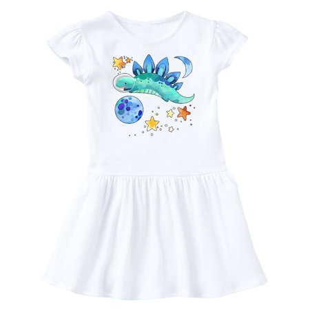 

Inktastic Stegosaurus Space Dinosaur with Stars and Planet Gift Baby Girl Dress