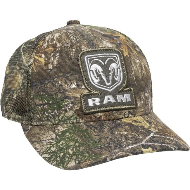 Dodge Ram Weathered Cap with Mossy Oak Back 
