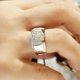 thumbnail image 3 of Rose Gold Ring Men's 18K Gold-Plated Sterling Silver Ring One Carat Trendy Domineering Moissanite Hip Hop Ring,Women's Wedding Rings, 3 of 5