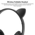 thumbnail image 3 of Casque, Design Oreilles de Chat Mignon Casque Léger Effets Lumineux LED pour Ordinateur Noir, 3 of 8