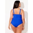 thumbnail image 2 of Swimsuits for All Women's Ruched Twist Front One Piece Swimsuit, 2 of 6