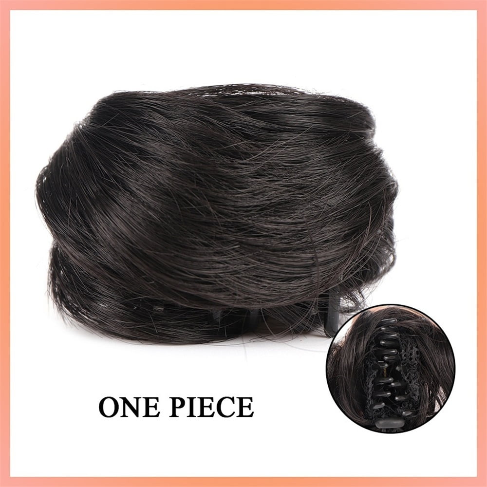 Messy Straight Hair Bun Donut Chignon Synthetic Claw Clip Hair Bun Chignon Hair Extensions for Women