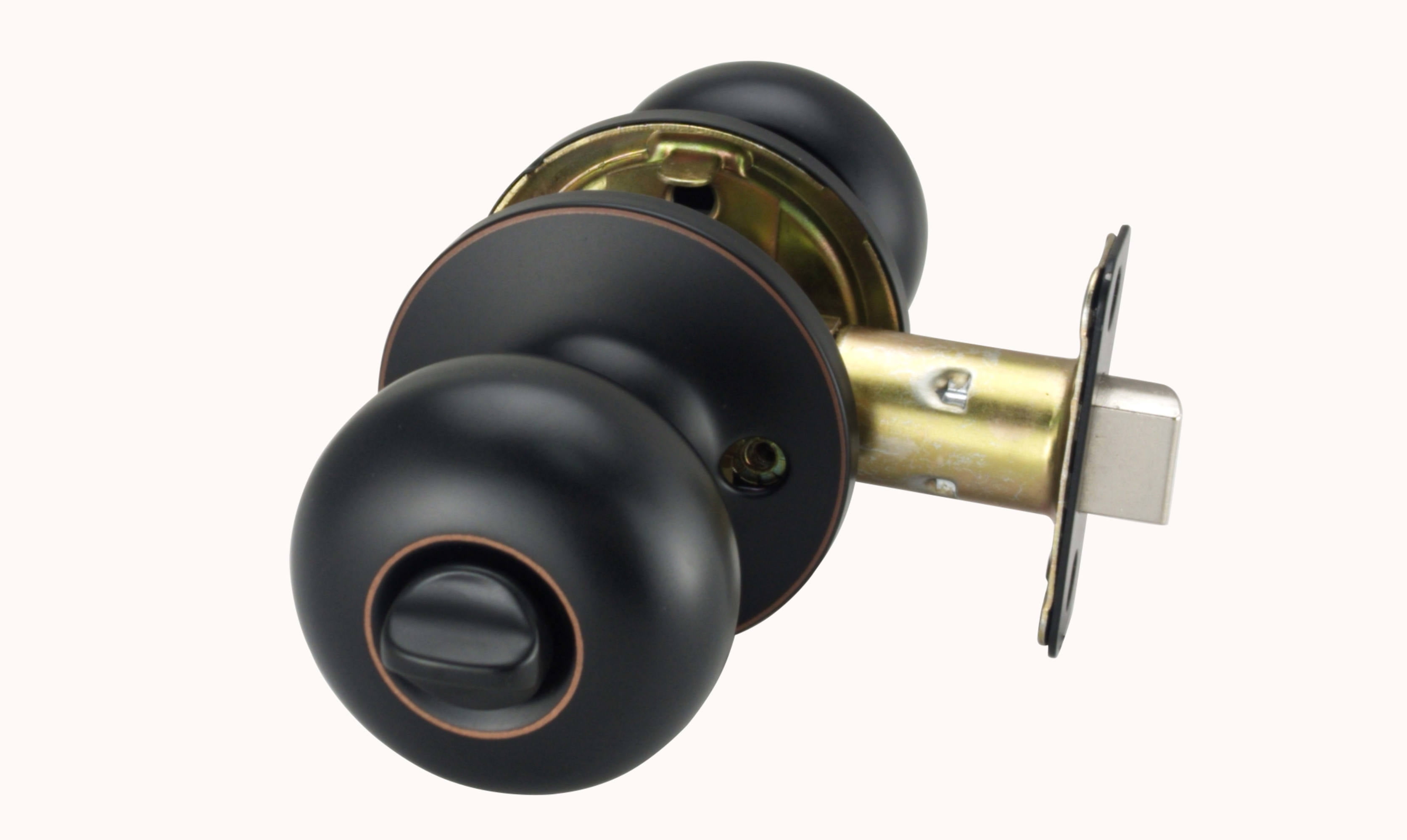 Miseno MLK3030BK Porter Flat Ball Privacy Door Knob Set - Black