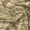 thumbnail image 7 of Ambesonne Retro Valance & Curtain, Village Town Houses Roofs, 55"x30", Reseda Green Sand Brown, 7 of 7