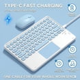 thumbnail image 3 of Wireless Keyboard Cover with Trackpad & Mouse for Lenovo Idea Tab Pro 12.7 Inch 2025,Blue, 3 of 8