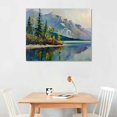thumbnail image 2 of Nawypu  Rocky Mountain Forest Landscape Blue Wall Art Decor Canvas For Living Room - Glacier National Park - Rope Attached And Ready To Hang, 2 of 6