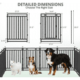 thumbnail image 6 of Petorldog dog playpen 40" Height, 48 Panels Heavy Duty Large Metal dog fence outdoor for yard, outdoor use for RV Camping (Black-Silver), 6 of 6