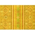 thumbnail image 1 of Ahgly Company Machine Washable Indoor Rectangle Abstract Yellow Modern Area Rugs, 7' x 10', 1 of 4