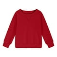 thumbnail image 5 of Generic Girls Sweatshirt Crewneck Oversized Cute Trendy Long Sleeve Shirts School Youth Teen Clothes Sweatshirts for Girls Cute Fall Clothes(7-8 Years,Red), 5 of 6