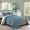 Geometric-ash Blue, variant on Quilt set full/large black-oversized bedspread-soft microfiber lightweight bedspread for all seasons -3 piece set, including 1 quilt and 2 beds, geometric pattern