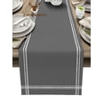 thumbnail image 2 of Solid Color Dark Gray Table Runner Home Wedding Decor Table Flag Mat Table Centerpieces Decoration Party Dining Long Tablecloth, 2 of 7