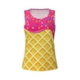 thumbnail image 5 of Goofa Red Ice Cream Printed Womens Workout Tops for Women Sleeveless Yoga Shirts Athletic Running Tank Tops Sleeveless Gym Clothes Workout Apparel-Small, 5 of 9