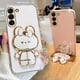 thumbnail image 2 of Mirror Plating Phone Holder Case For Samsung Galaxy S23 S20 S22 S21 S10 S9 S8 Note 10 20 8 9 Plus Ultra 5G S20 Fe Stand Cover, 2 of 5