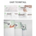 thumbnail image 5 of No Hook Shower Curtains with Snap in Liner, Blue Coastal Crab Waterproof Fabric Shower Curtain, Nautical Beach Coral Starfish Double Layers & See-Through Top Window Bathroom Curtains 36''x72'', 5 of 6