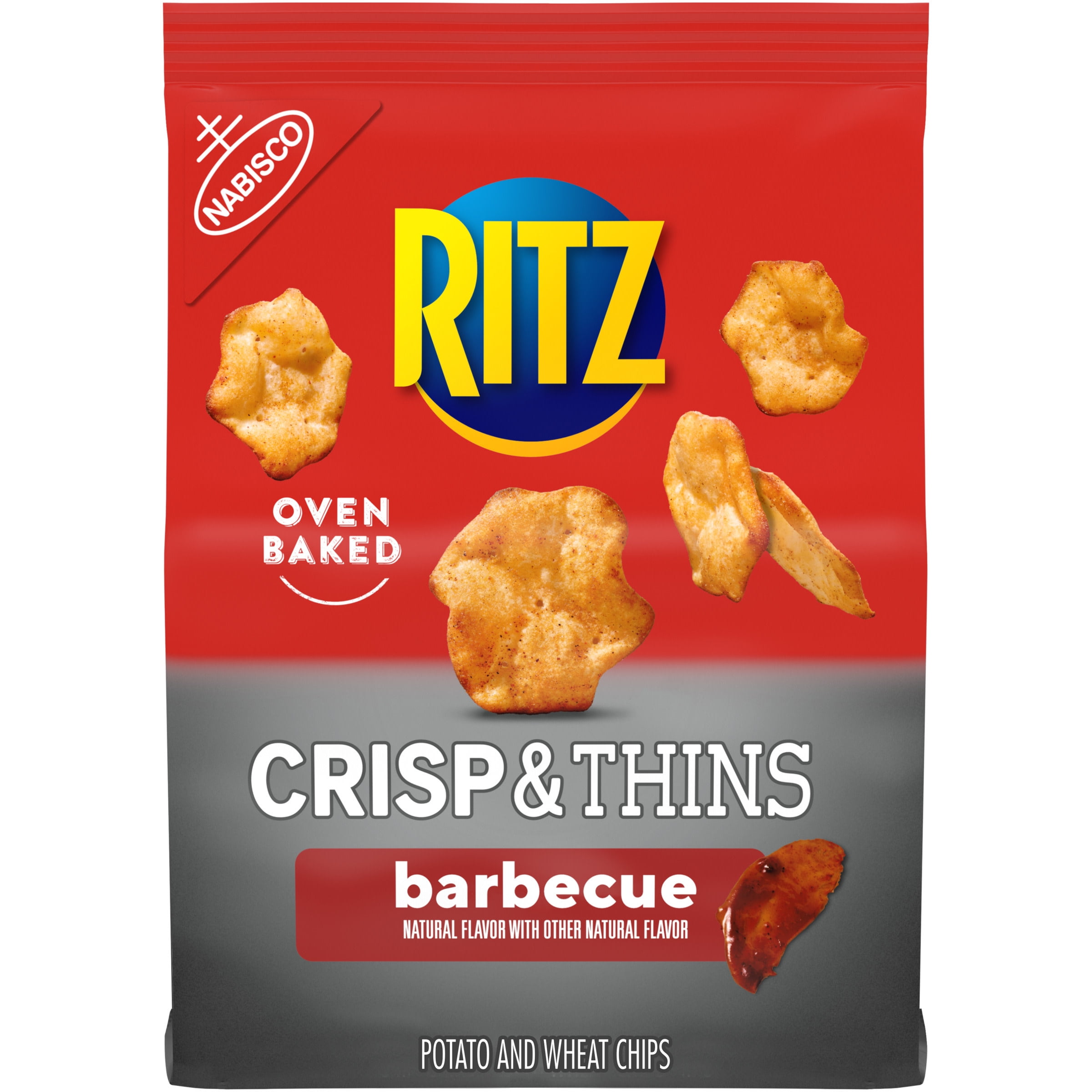 RITZ Crisp and Thins Barbecue Chips, 7.1 oz
