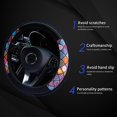 thumbnail image 4 of 1 Piece Steering Wheel Cover, National Style Steering Wheel Protective Cover, Decorative Cover, Sweat-Absorbent and Breathable Wrap Cover, Suitable for Women, 4 of 5