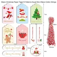 thumbnail image 3 of 50 etiquetas de papel Kraft con diseño de Feliz Navidad para embalaje de regalos de fiesta, etiquetas de papel para envolver regalos hechas a mano, etiquetas de Papá Noel, suministros de decoración, 3 of 5