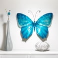 thumbnail image 2 of Eangee Home Design Butterfly Wall Decor Sea Blue With Beads, Capiz and Metal, Indoor / Outdoor Safe, 18x1x13 Inches, 2 of 5