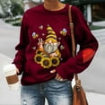 thumbnail image 3 of Sudaderas de Cuello Redondo de Navidad Para Mujer Camiseta de Manga Larga Con Estampado Informal Tops Blusa de Suéter Odeerbi  ODB206481, 3 of 4