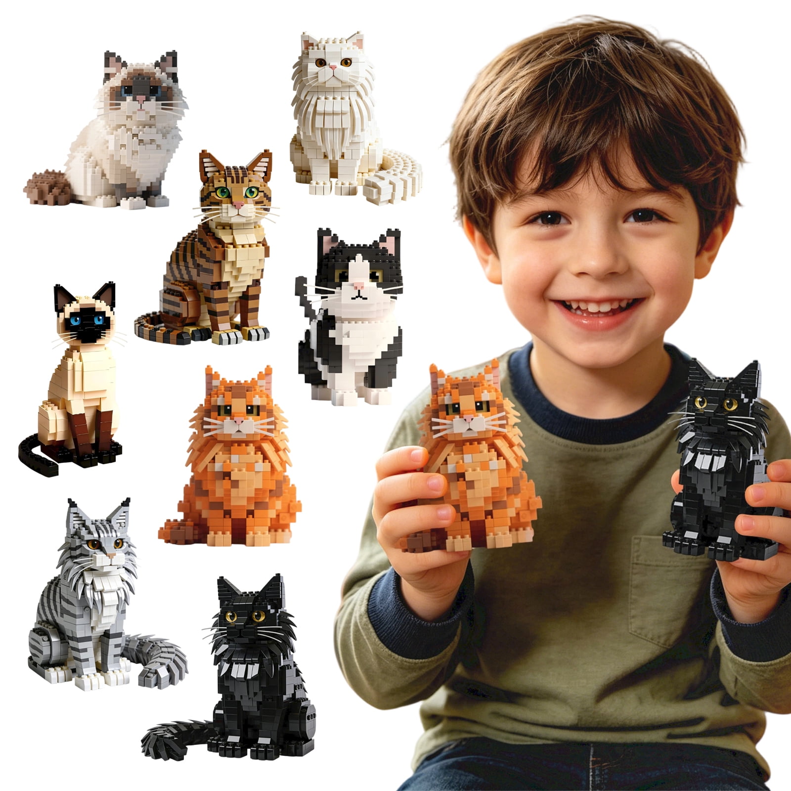 Cat Model Micro Mini Building Block Toys Sets: Reminiscent of Your Beloved Feline Gift & Decro Choice