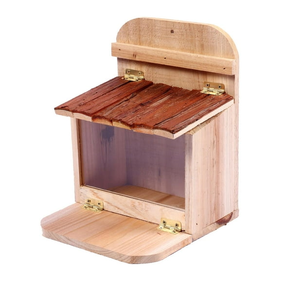 Squirrel Feeders for Outside Easy Clean Hanging Squirrel Feeder Box for Yard