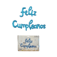 thumbnail image 2 of Kit de globos metálicos con letras cursivas Feliz Cumpleaños color Azul, 2 of 5