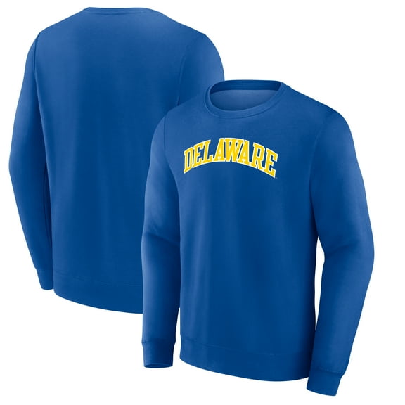 Men's Royal Delaware Fightin' Blue Hens Short Name Fleece Pullover Sweatshirt