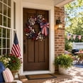 thumbnail image 6 of Nkmbld 4th of July Patriotic Wreaths for Front Door, Independence Day Artificial Wreath Pendant for Veterans Day Memorial Day Flag Day Wall Window Decor, 6 of 7